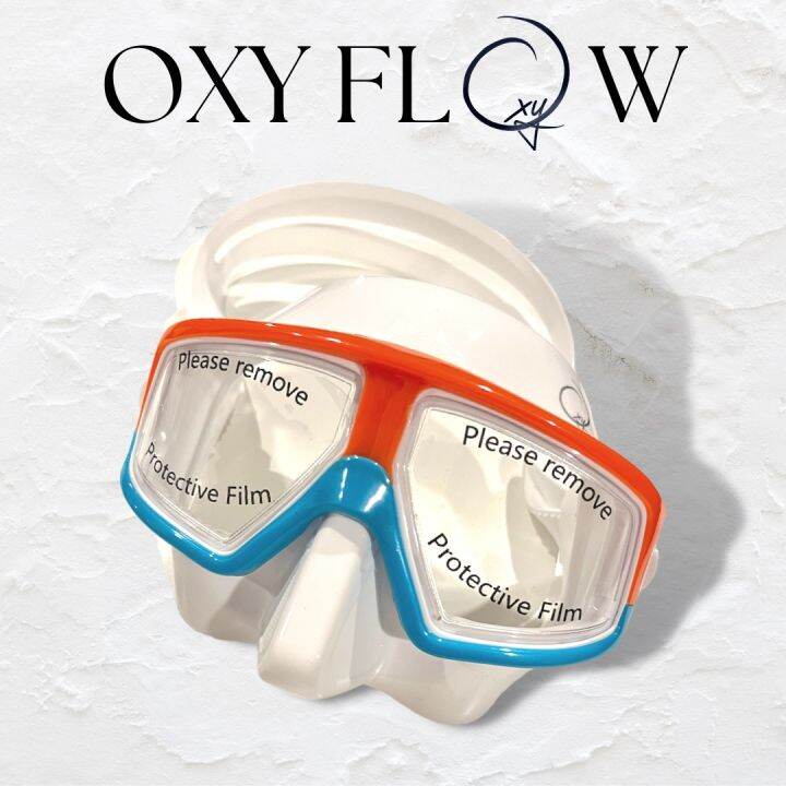 oxy-flow-mask-low-volume-mask-เลนส์-poly-carbonate-มุมมอง-180องศา-anti-fog