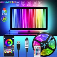 5V USB 5050 RGB LED Strip Lights Bluetooth APP Controller with 24Keys Remote