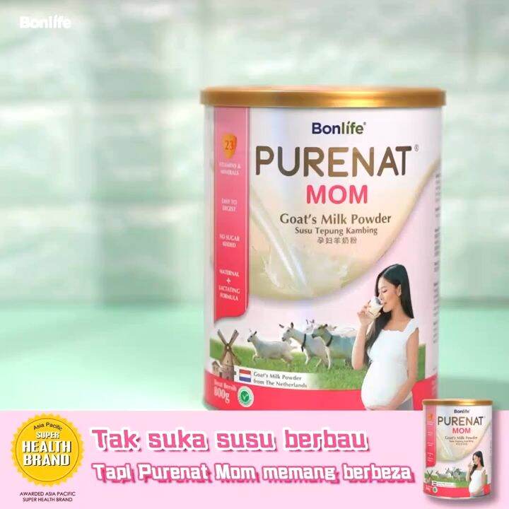 [TRIAL PACK 15's] Bonlife Purenat Mom Goat's Milk Powder High Calcium