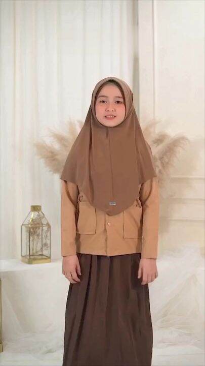 Hijab Anak Sekolah HAMIDAH Jersey Premium / Jilbab Bergo Hamidah Anak ...