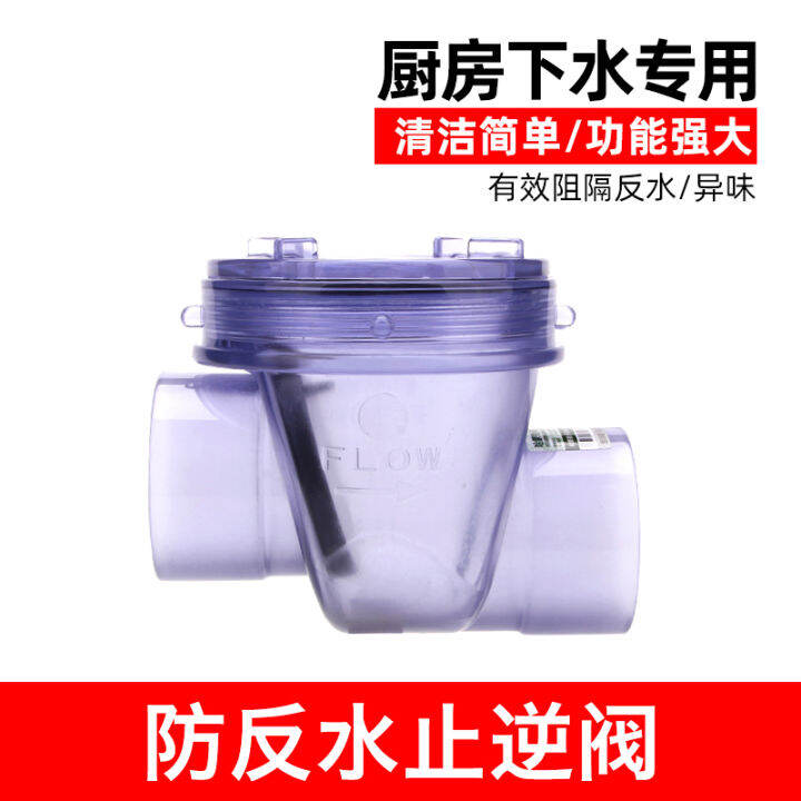Halmond Kitchen Sewer AntiBackwater Check Valve PVC OneWay Check