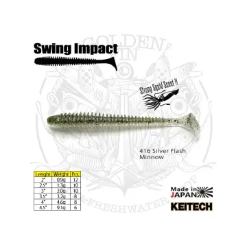 Japanese KEITECH K Brand Threaded T-tail Fish SWING IMPACT Fine