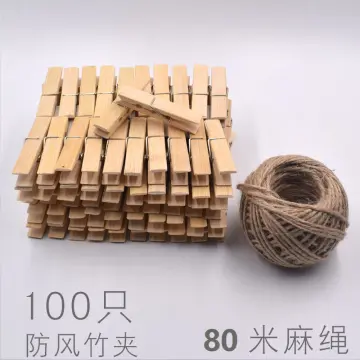 100pcs Wooden Clothespins Small Picture Clips Photo Paper Peg Pin