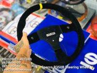 พวงมาลัย พวง Sparco R350B ของแท้ โลโก้ขาว หนังอาคันทาร่า สีดำ 2 ปุ่ม อุปกรณ์ ครบ พร้อมกล่อง Steering Wheel Yellow leather centering strap 2 Horn buttons Diverse anatomical grip Diameter: 350 mm