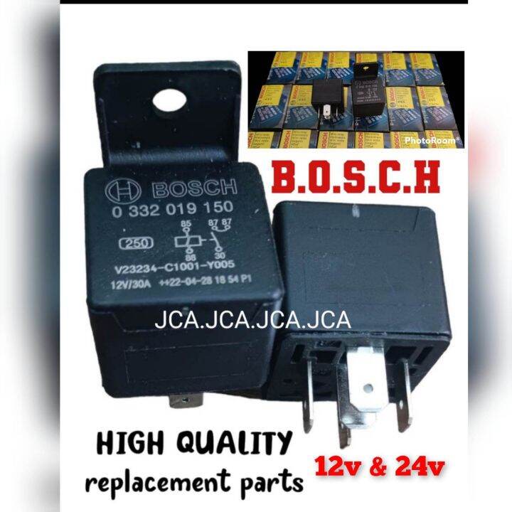BOSCH RELAY 12V 24v 30A WITH 5 PIN SOCKET JAPAN WIRE PORTUGAL MADE