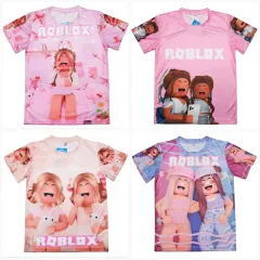 Kids Terno Roblox T-shirt for Girls Game Cartoon Print Shirt Clothes Party  Gift 5-12 years old