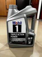 น้ำมันเครื่องสังเคราะห์แท้ Mobil1 5W-30 ขนาด 4L Triple Action Power ใช้ในรถยนต์เบนซิน ดีเซล และไฮบริด