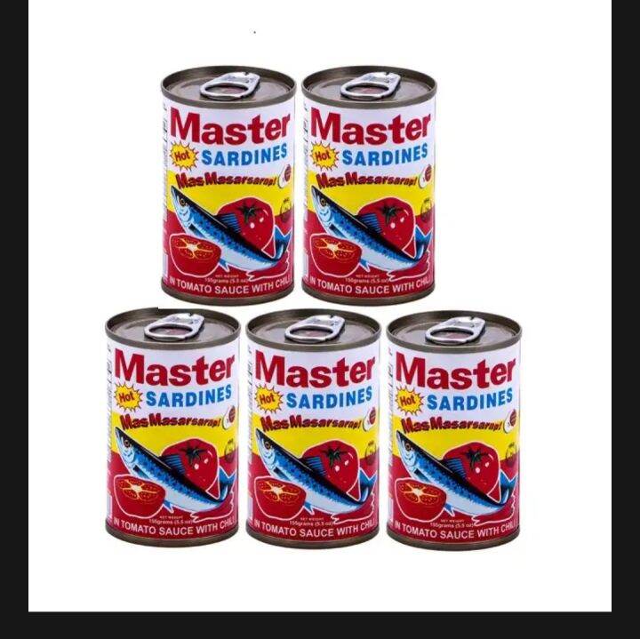 Master Sardines in Tomato Sauce 155grams x 5pcs Lazada PH