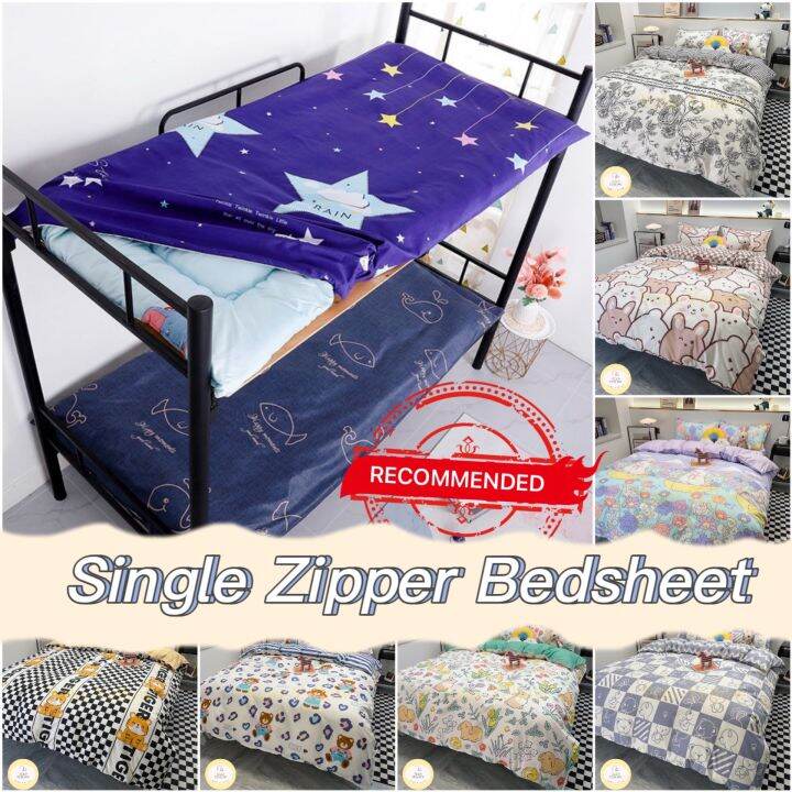 Ready Stock 💥 Yelo Single Zipper Bedsheet Single Bedsheet Bedsheet