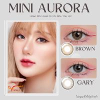คอนแทคเลนส์ ? Mini Aurora (DNA) Brown / Gray ?(Kitty Kawaii)[มีค่าสายตาสั้นถึง 700]?สีเทา สีน้ำตาลขนาดมินิ