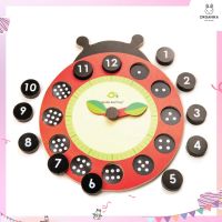 นาฬิกาเต่าทองไม้สุดน่ารัก ฝึกการเรียนรู้เรื่องเวลาแบรนด์ Tender Leaf Toys - Ladybug Teaching Clock