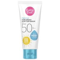 Cathy Doll Aqua Sun Non Greasy Body Sun Serum SPF50 PA+++ (สีฟ้า - สูตรเย็นสบายผิว)