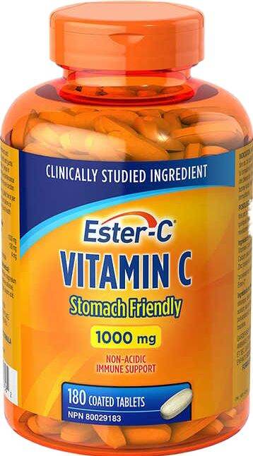 Ester-C Vitamin C 1000 mg Non-Acidic Immune Support 180 Tablets | Lazada PH