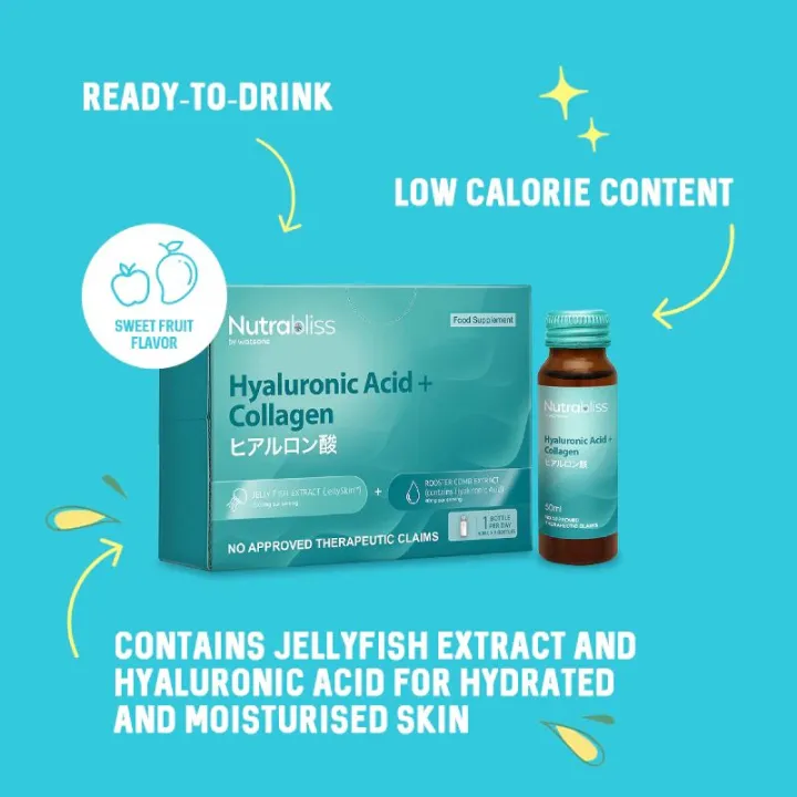 NUTRABLISS WS Hyaluronic Acid Food Supplement 8 Ready To Drink Bottles