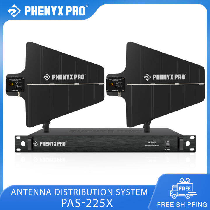Phenyx Pro PAS225X UHF Wireless Antenna Distribution System Bundle