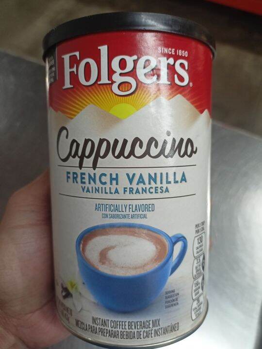 Folgers Cappucccino French Vanilla Instant Coffee Beverage Mix 453grams 