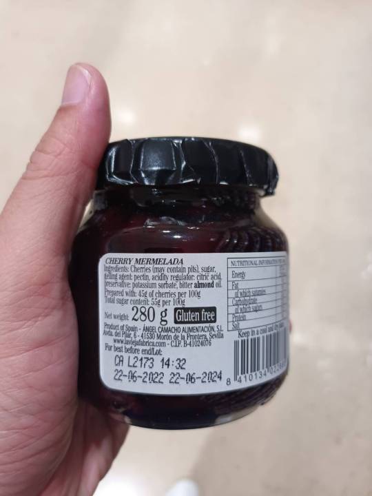 la-vieja-fabrica-cherry-mermelada-280g-ผลิตภัณฑ์ทาขนมปังเชอร์รี-280กรัม