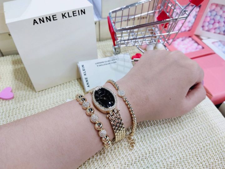 ประกันศูนย์ไทย-นาฬิกาข้อมือผู้หญิง-anne-klein-womens-quartz-metal-ak-3970gbst-ขนาด-22-mm-ระบบ