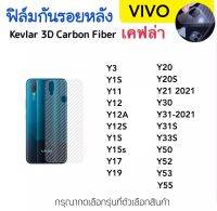 ฟิล์มหลัง เคฟล่า Kevlar For Vivo Y3 Y1S Y11 Y12 Y12A Y12S Y15 Y15s Y17 Y19 Y20 Y20S Y21 2021 Y30 Y31-2021 Y31S Y33S Y50 Y52 Y53 Y55 เคปล่าใส Carbon Fiber Kevlar