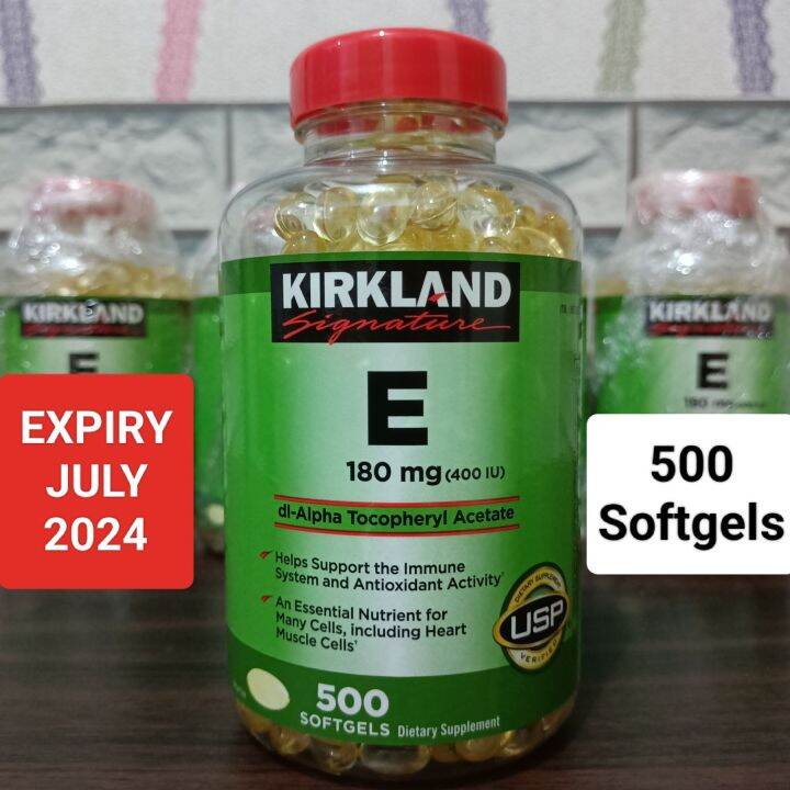 SALE⚠️EXPIRY JULY 2024 Kirkland Signature Vitamin E 180 mg/400iu (500