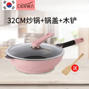 Medical Stone Non-stick Cooking Pot Household Pink Kitchen Pan