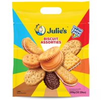 Julies รวมรส บิสกิตสอดไส้เนยถั่ว Peanut Butter Assoties ( ห่อใหญ่ ) 289 กรัม