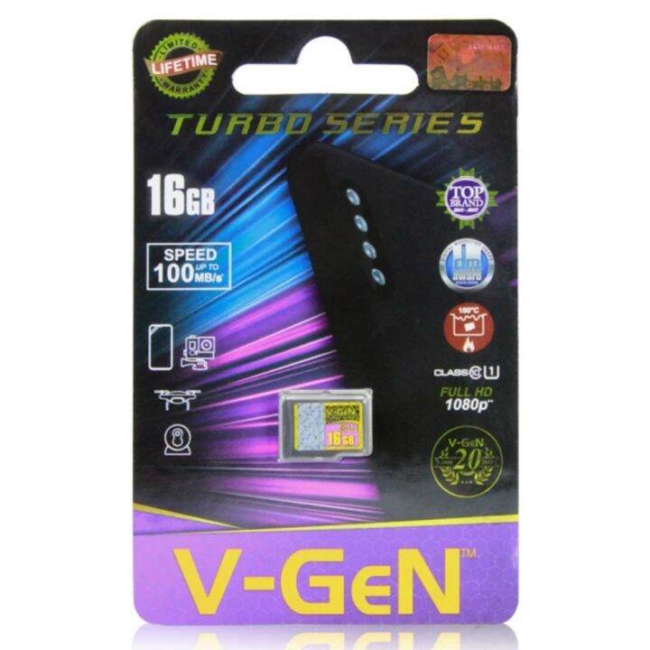Memori Micro SD VGeN 16gb Memory Card 16 GB Class 10 Turbo vgen