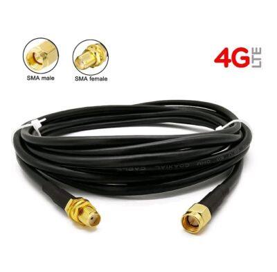 สาย 20 เมตร Low Loss Extension Antenna Cable SMA Male to SMA Female RG58 50Ohm Coax Cable 20M