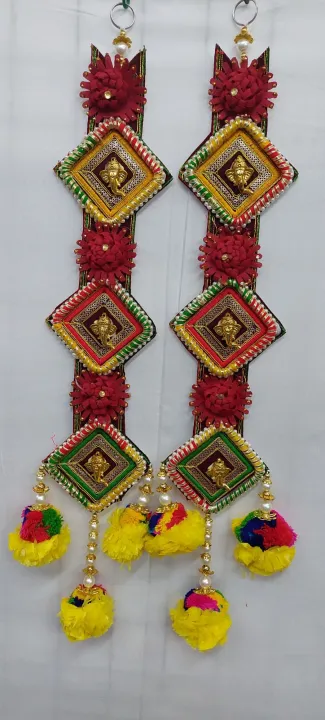 GGG SK 86 Ganesha Marigold Flower Toran Wall Hanging Wedding Deepavali ...