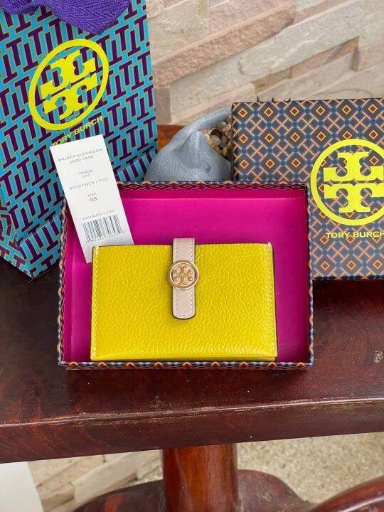 💕Tory burch walker accordion card case Lazada.co.th