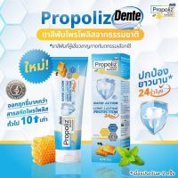 [ ขนาด 100 กรัม ] ยาสีฟัน Propoliz Dente ยาสีฟัน โพรโพลิซ แก้ปวดฟ้น คราบหินปูน เหงือกอักเสบ ปกป้องยาวนาน 24 ชม.