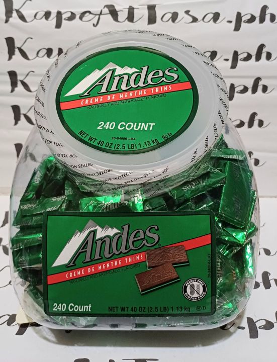 Andes Creme De Menthe Thins 240 pcs (1.3kg) | Lazada PH