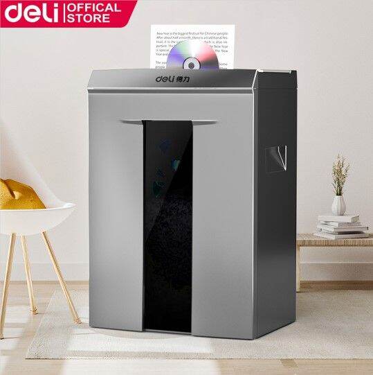 Deli 20L Automatic Paper Shredder A4 10 Sheets Paper Feeder Strip Cut