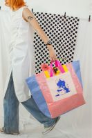 numgunde studio - Rabbit shopping bag pink