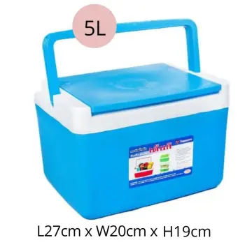 45L Cooler Box with Wheel Roller Portable Outdoor Food Storage Camping Fishing  Ice Coolerbox Kotak Ais Batu Memancing