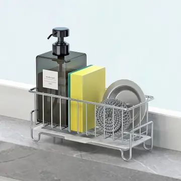 304 Stainless Steel Sponge Rack Kitchen Suction Tray Storage Rack