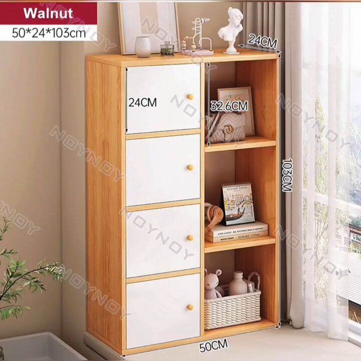 3/4 layers Wood Locker Bookcase Simple Home Living Room Locker Simple ...