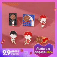 เข็มกลัดติดหน้าอกโลหะผสมเมเปิ้ลไหลลายการ์ตูนอะนิเมะ Slam Dunk เครื่องประดับบาสเก็ตบอลแฟชั่น INS