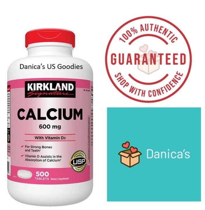 Kirkland Signature Calcium 600 mg. with Vitamin D3, 500 Tablets Lazada PH