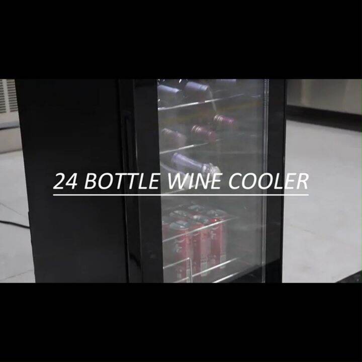 Lecon chef wine cooler 24 Bottle Wine Cooler, Black Thermoelectric Wine