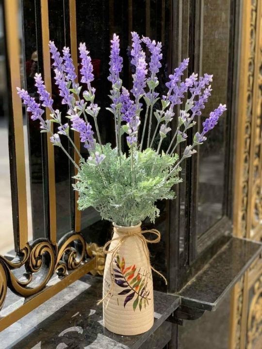 Hoa Oải Hương Hoa Lavender giả phủ phấn vẻ đẹp phong cách Châu Âu ...