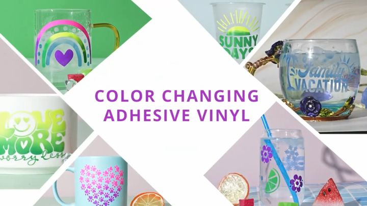 HOT Color Changing Permanent Vinyl-6 Sheets 12x10 8 Pack（6 Colors） –  HTVRONT