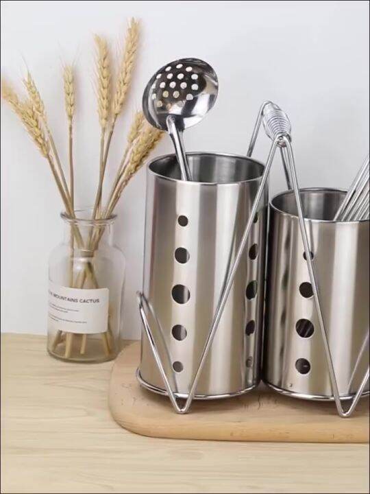 MNFM, Kitchen Utensil Holder Organizer Stainless Spoon Lagayan ng ...