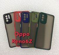 เคสขอบนิ่มหลังแข็งขุ่นแบบคลุมกล้องFor Oppo Reno6z