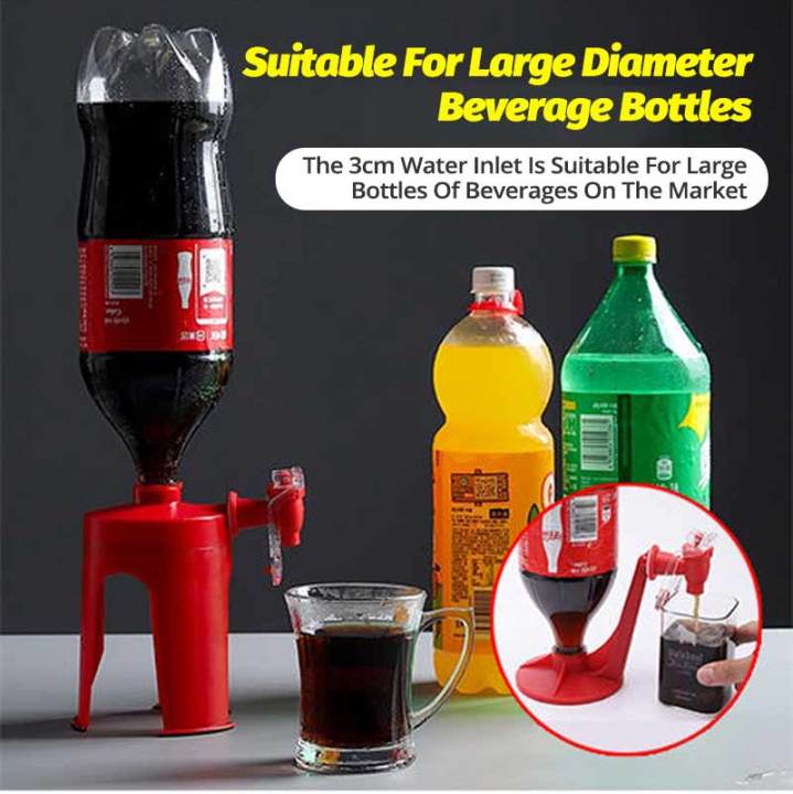 YQkoop 2 Liter Beverage Dispenser, Drink Dispenser for Carbonated Drinks,  Coke Soda Drink Dispenser Bottle Upside Down Drinking Fountains for Party