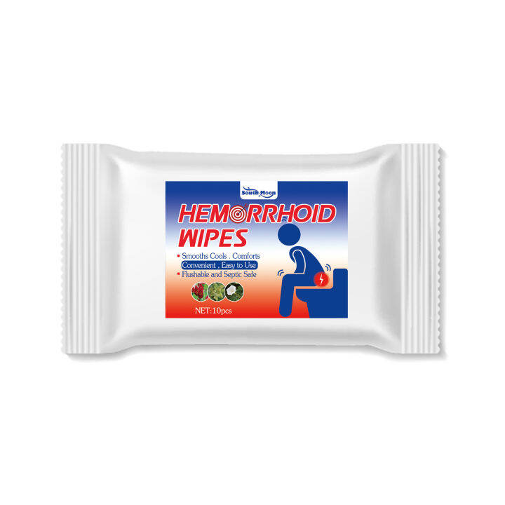 South Moon Flushable Hemorrhoid Wipes Hemorrhoids Pain Relief Wet Wipes