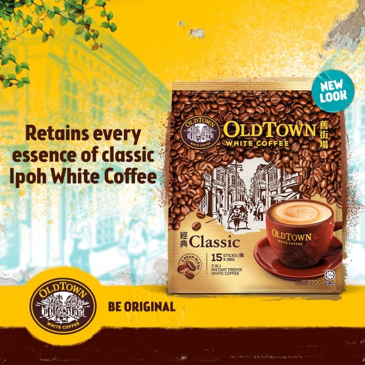 กาแฟ OLDTOWN กาแฟสำเร็จรูป โอนทาวน์ สูตร Classic ( คลาสสิค ) 1 ห่อมี 15 ซอง
