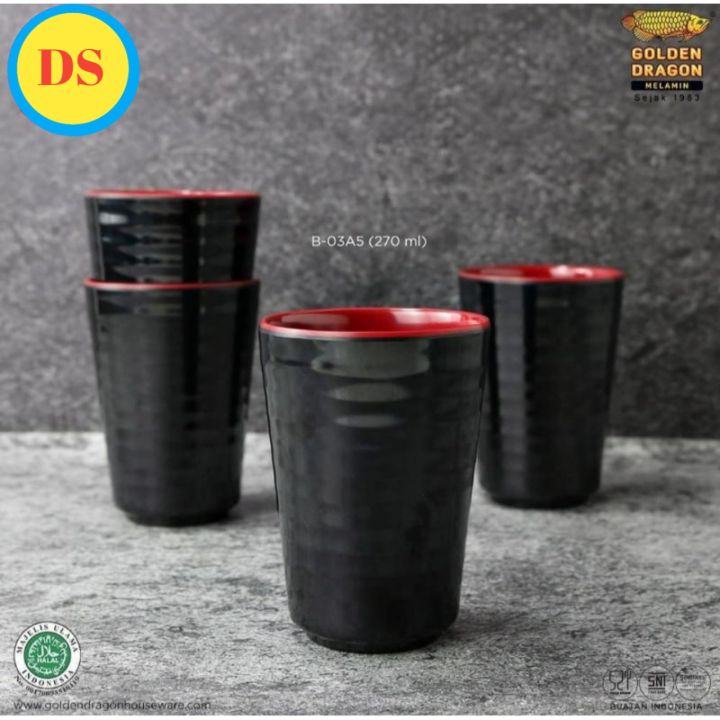 Gelas Minum Restoran Golden Dragon B03a5 Gelas Ulir 3 Inc Merah Hitam Lazada Indonesia 6286