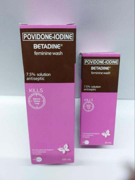 Betadine Antiseptic Feminine Wash Povidoneiodine 100ml/50ml Lazada PH