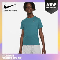 Nike Boys Dri-fit  Miler Ss Tee - Geode Teal  ไนกี้ เสื้อยืดเด็กชาย Dri-fit Miler Ss - สีจีโอดทีล